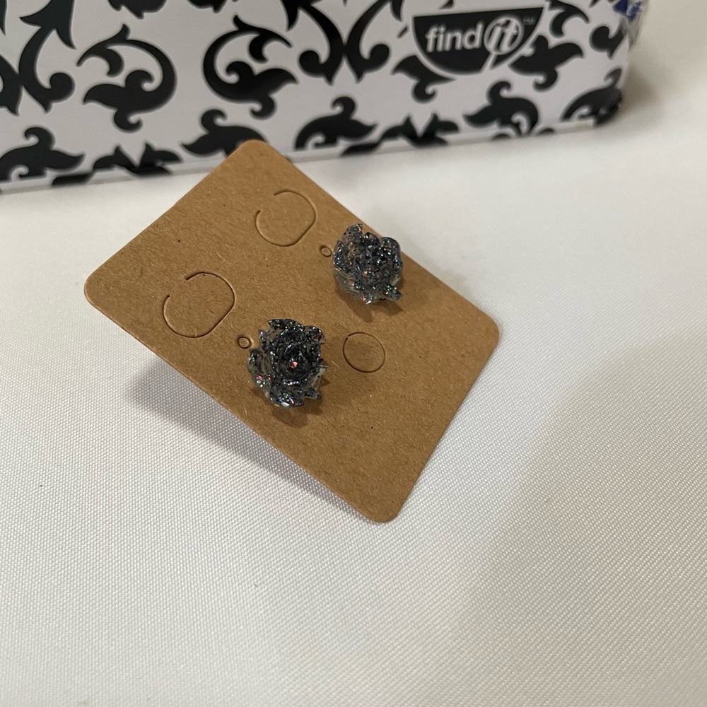 Rose Acrylic Earrings handmade